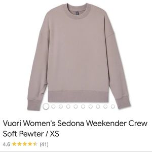 Vuori Women's Sedona Weekender Crew in Soft Pewter (Light Taupe)